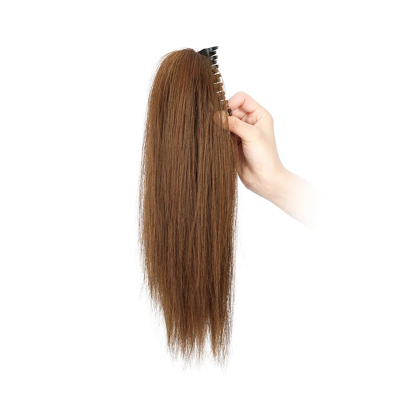 14-Inch Straight Ponytail Hair Extension Clip-In - 12