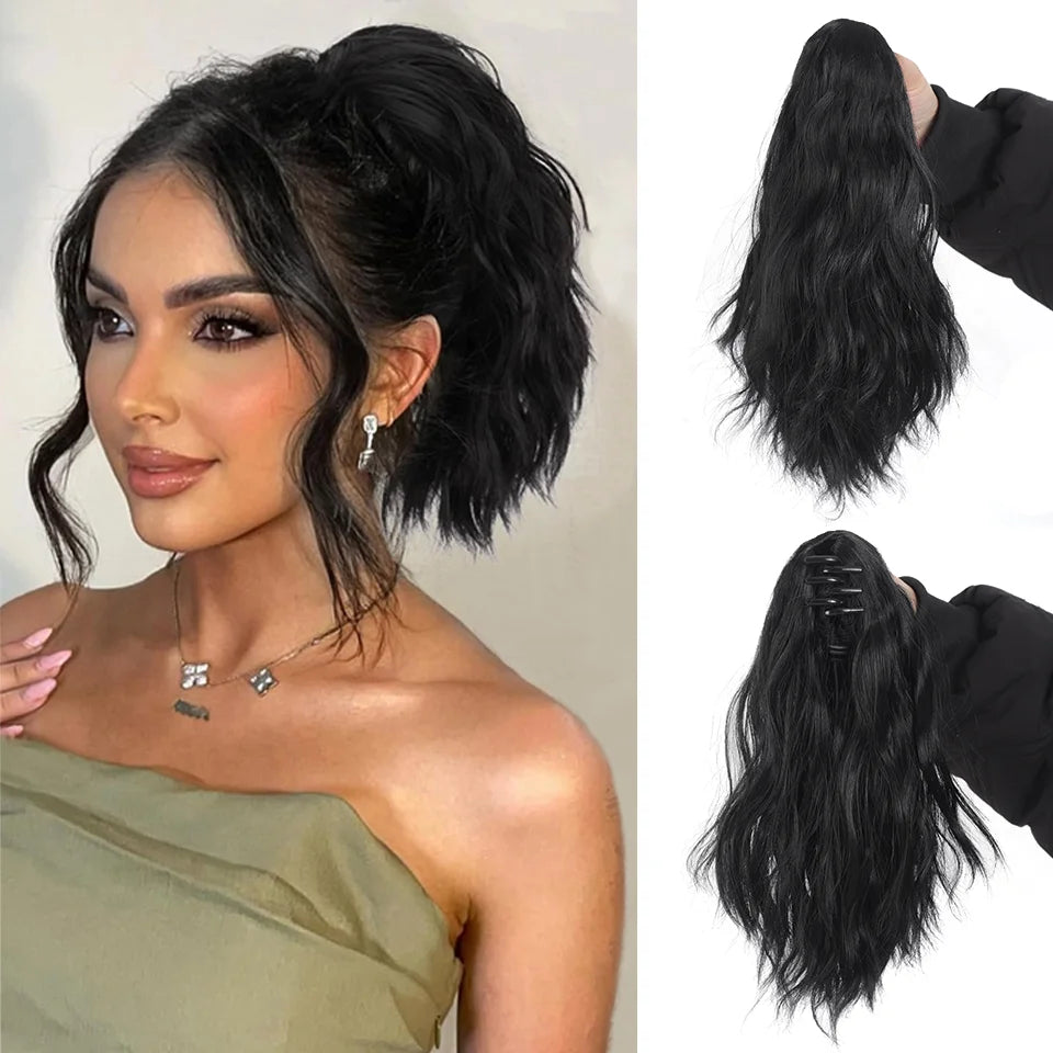 Wavy Claw Clip Ponytail Extension for Instant Volume