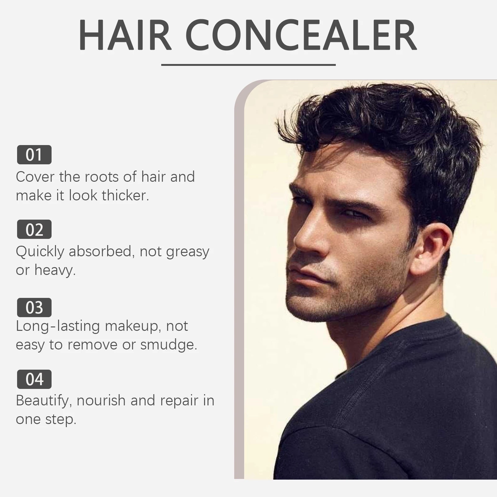 Instant Hair Concealer and Root Cover Up for Thicker Fuller Looking Hair - 10