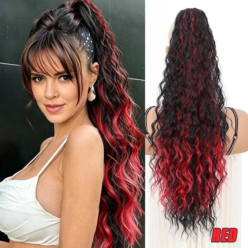 Long Straight Claw Clip Ponytail Hair Extension for Daily and Party Wear - 13