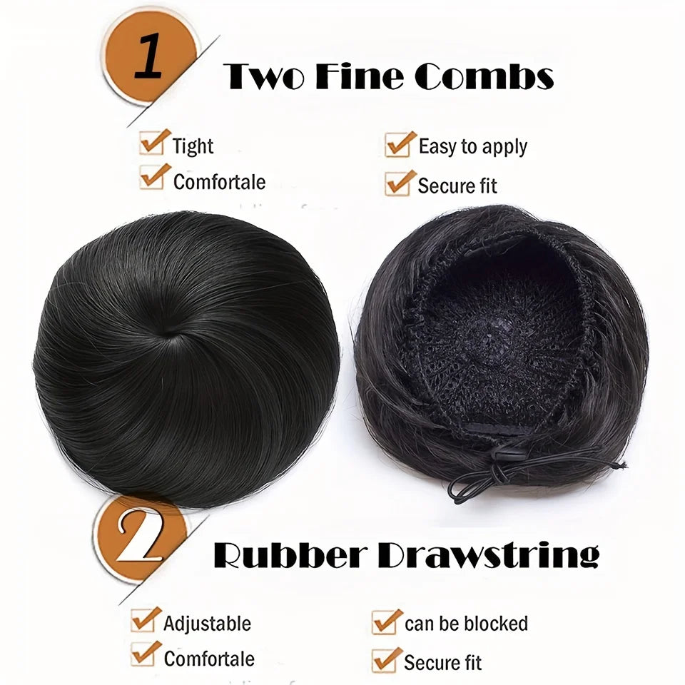 Messy Bun Hair Extension with Elastic Band - 8