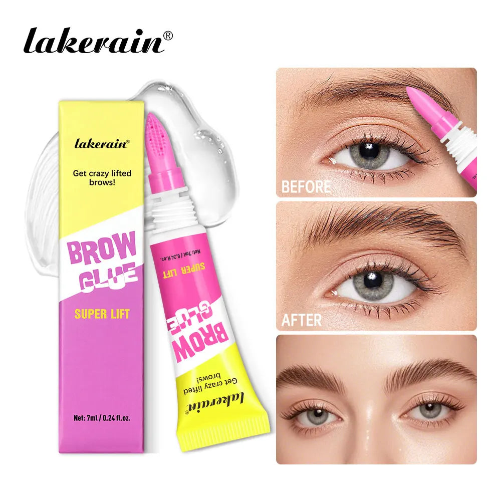 Long-Lasting Eyebrow Lamination Gel with Built-In Styling Comb