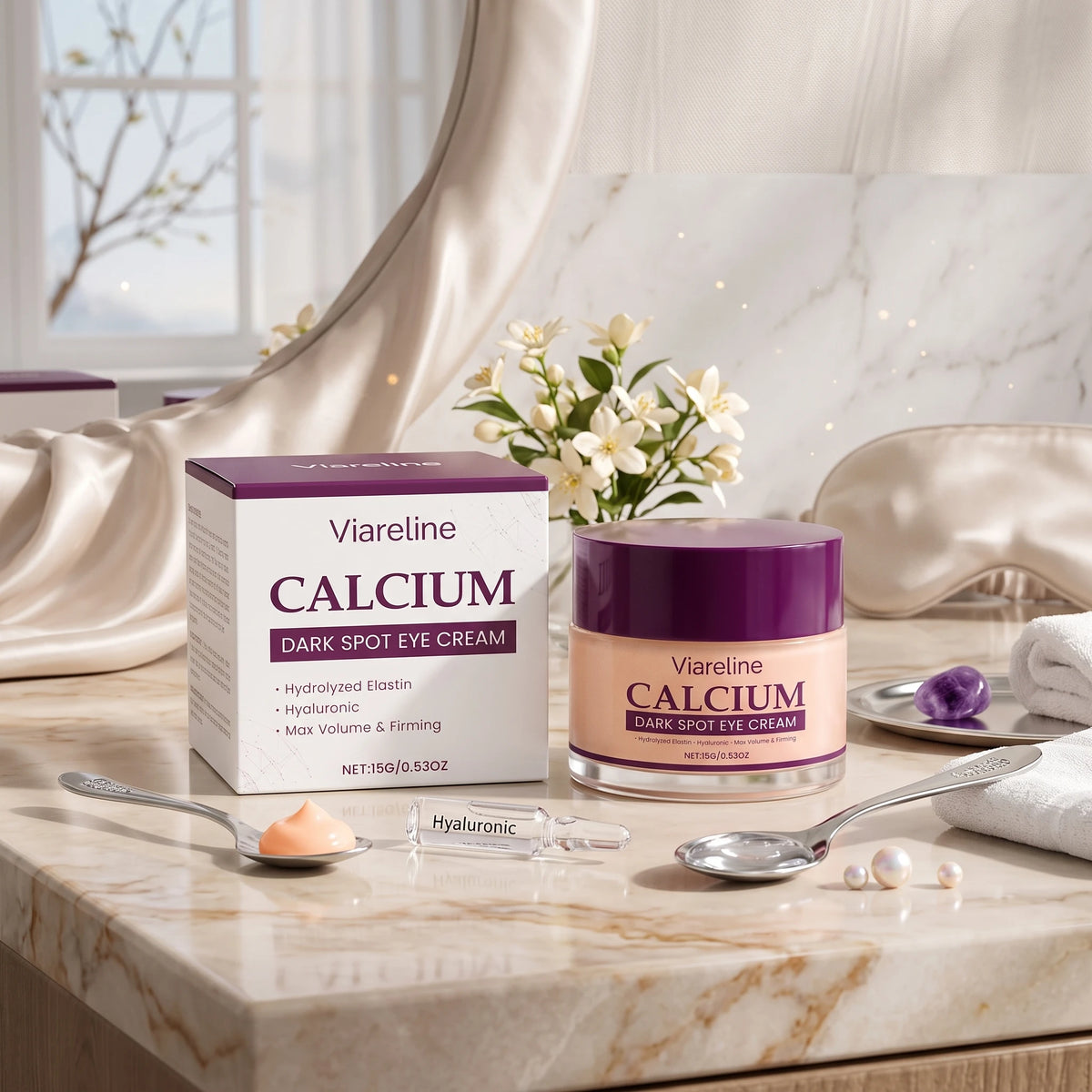 Hydrating Calcium Eye Cream for Dark Circles and Fine Lines