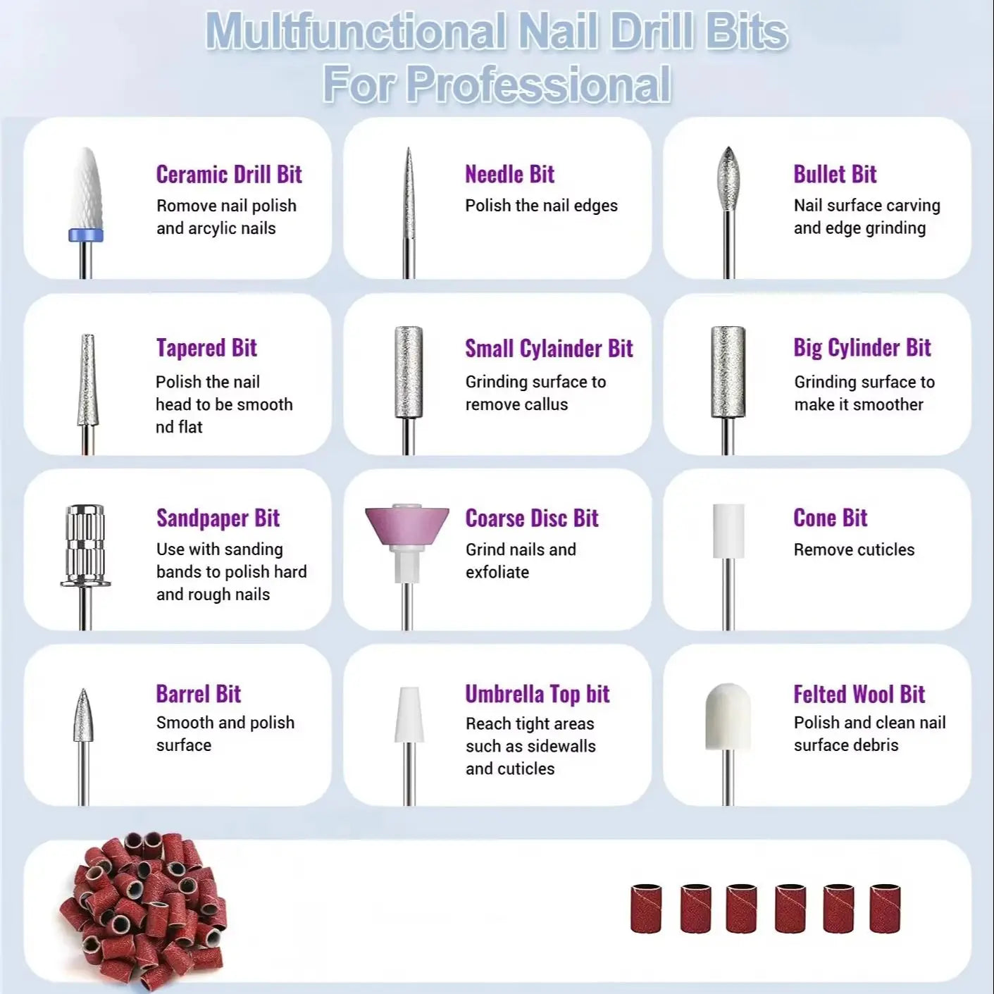 Professional Cordless Electric Nail File and Dryer Manicure Tool - 6