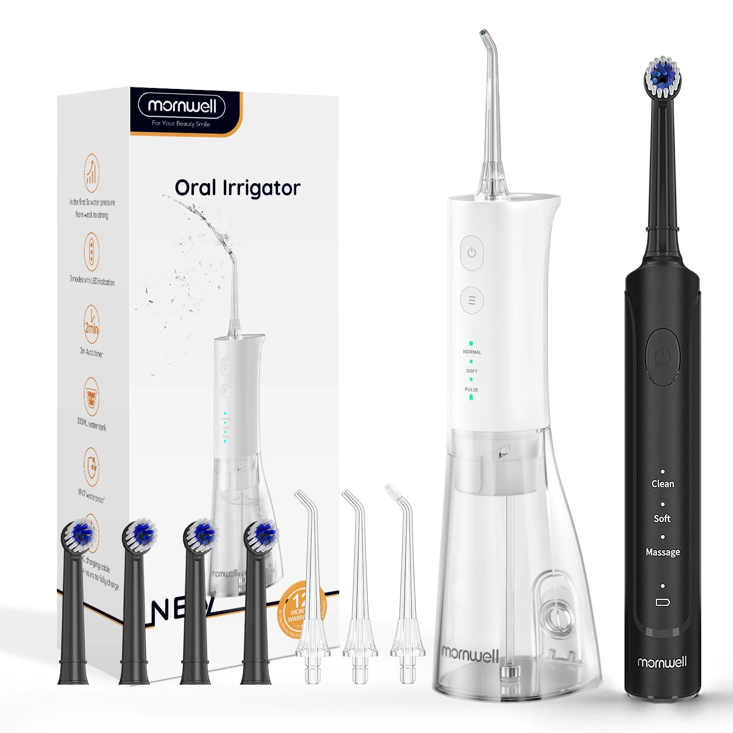 Electric Rechargeable Toothbrush and Water Flosser Set for Oral Care - 20