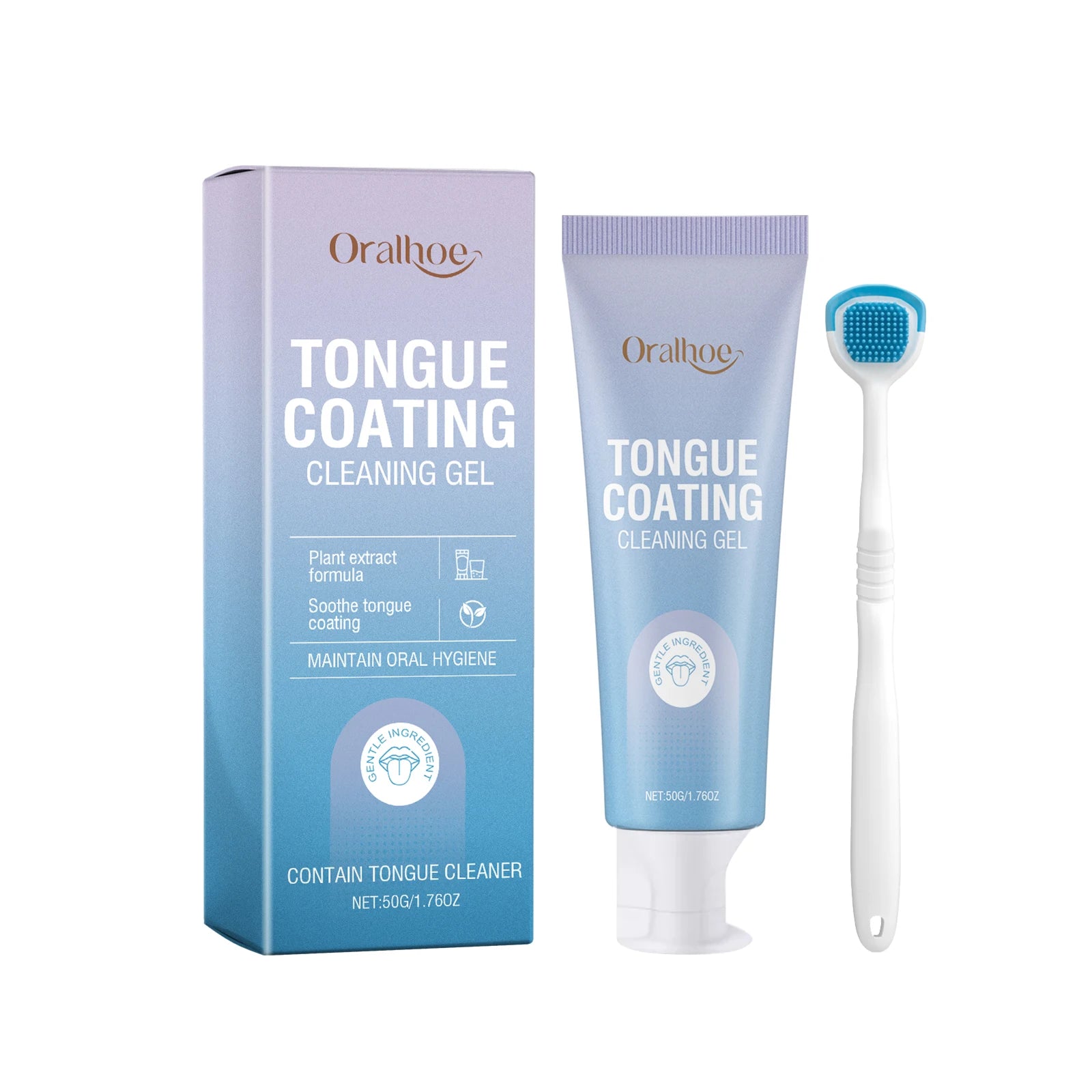 Tongue Cleaning Gel and Scraper Kit for Bad Breath and Oral Hygiene - 6