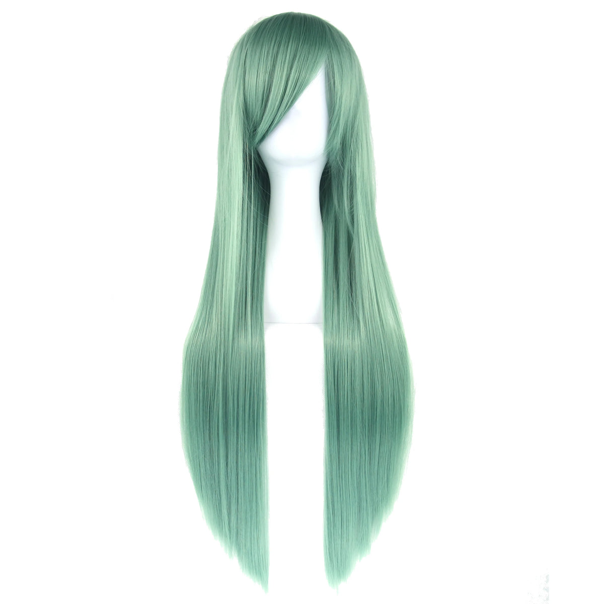 Long Straight Green Cosplay Wig for Anime Costumes and Halloween