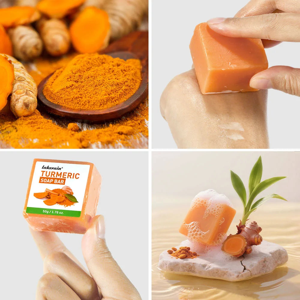 Brightening Turmeric Soap Bar for Face and Body Deep Cleansing