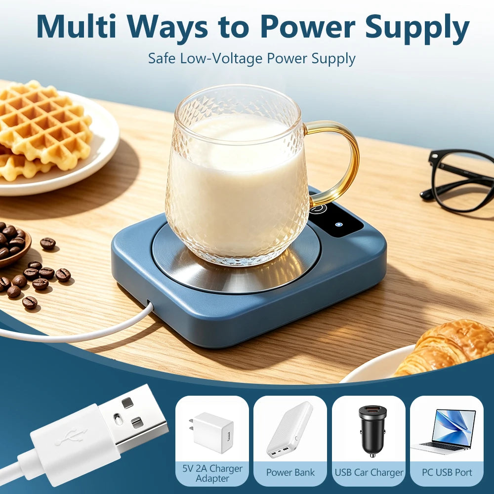 Electric Mug Warmer Coaster for Home and Office Hot Beverage Heating
