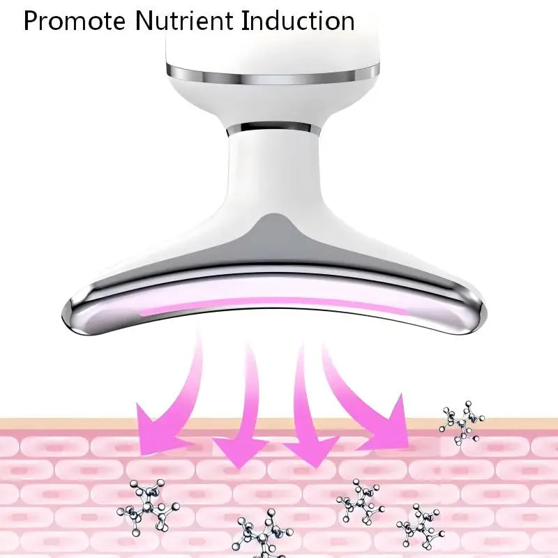Red Light LED Facial and Neck Massager for Skin Tightening and Sculpting - 3