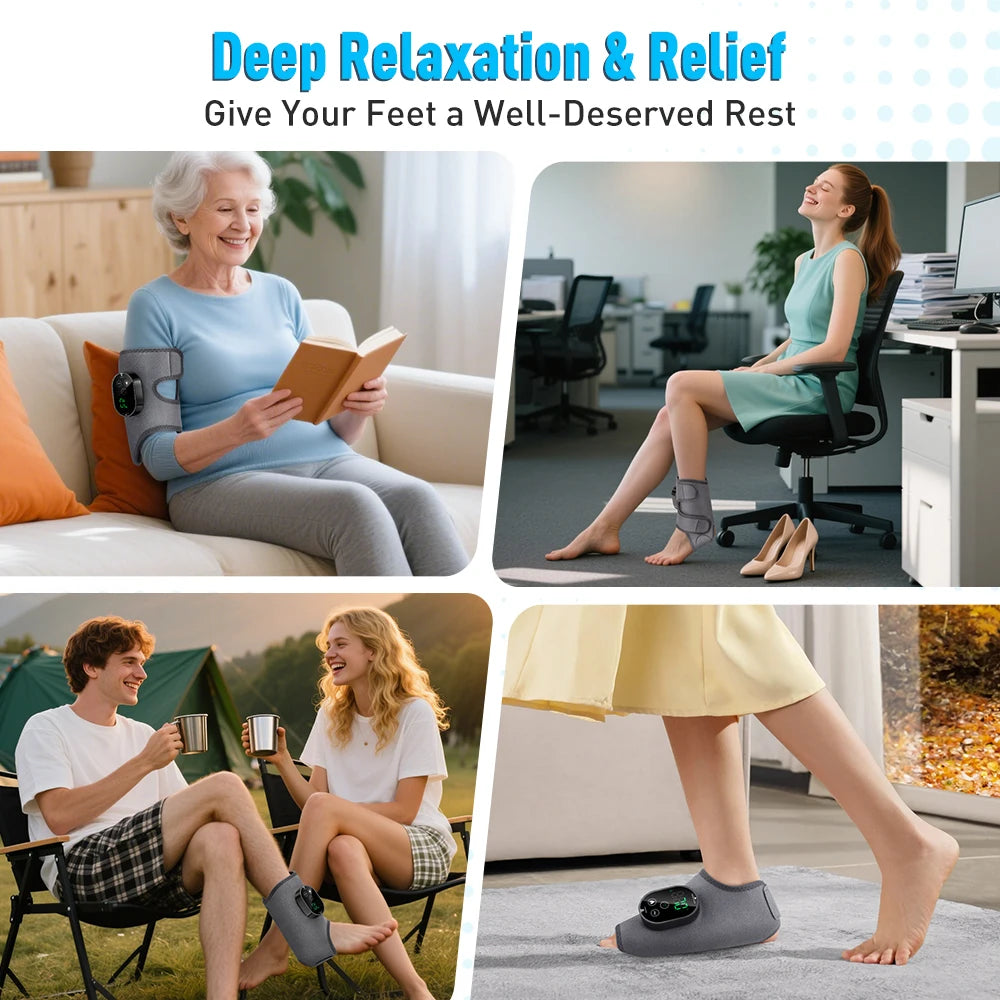 Heated Vibration Ankle and Foot Massager for Pain Relief and Recovery - 11