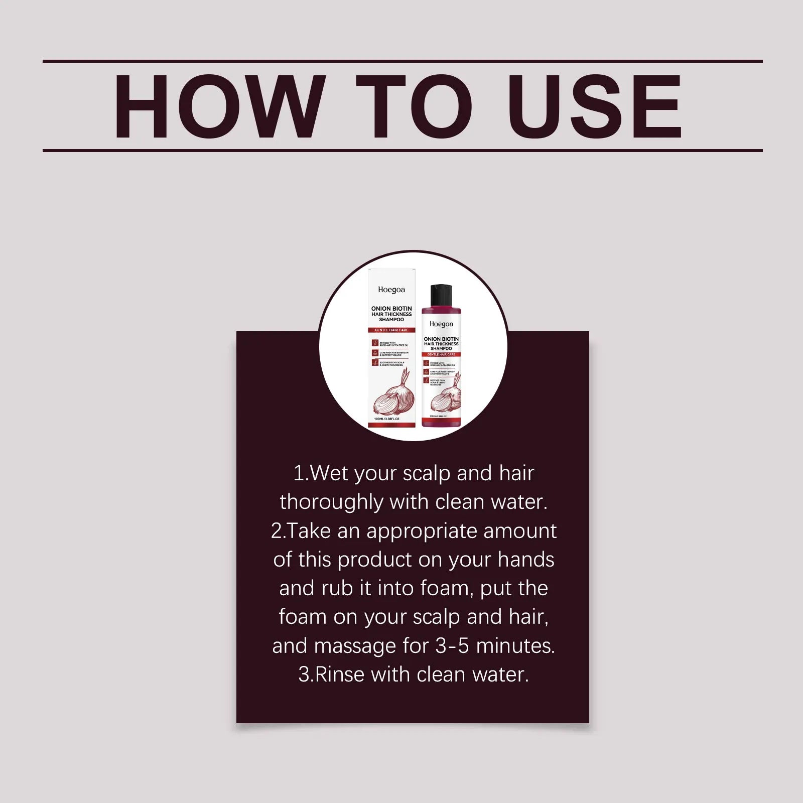 Onion Biotin Shampoo for Thicker Voluminous Hair and Scalp Nourishment - 16
