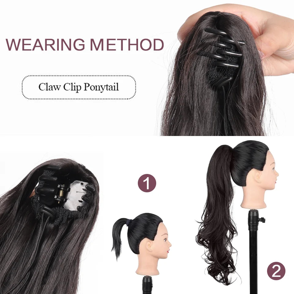 18 Inch Wavy Ponytail Hair Extension Clip-In Hairpiece - 5