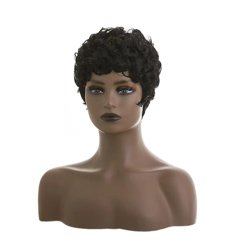 Short Curly Pixie Cut Wig for Daily Wear - 2