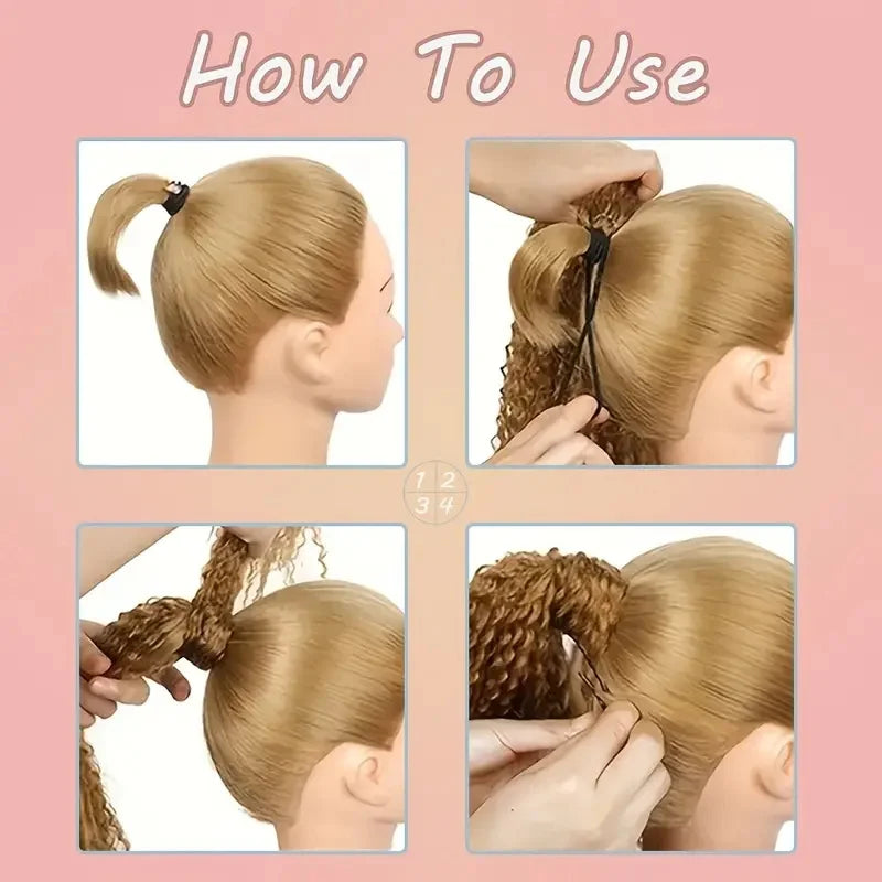 Wavy Curly Synthetic Long Ponytail Hair Extension for Daily Styling - 5