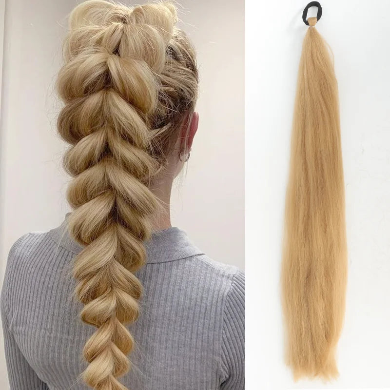 26" Long Ombre Synthetic Braiding Ponytail Extension