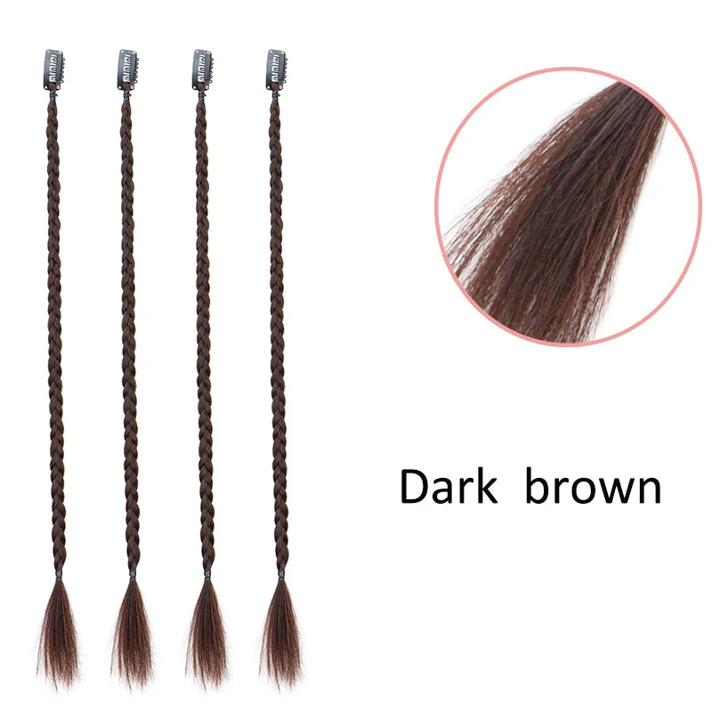 20-Inch Clip-In Synthetic Box Braid Hair Extensions - 16