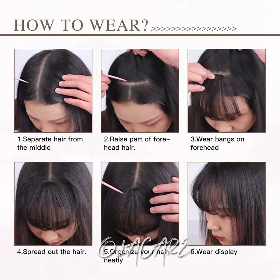 Clip In Air Bangs for Natural Hair Volumizing and Face Framing