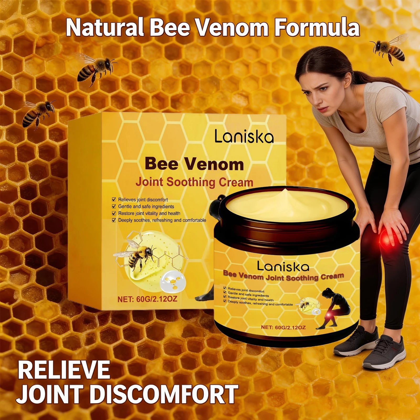 Bee Venom Joint Soothing Cream for Muscle and Joint Relief - 12