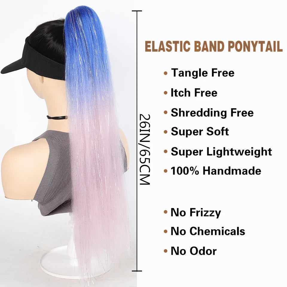 26-Inch Synthetic Hair Extensions for Festivals and Cosplay - 2