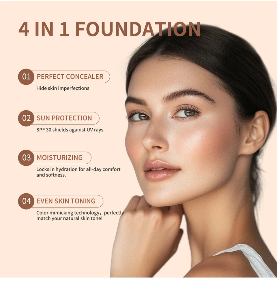 4-in-1 Color Changing Moisturizing Foundation with SPF 30+