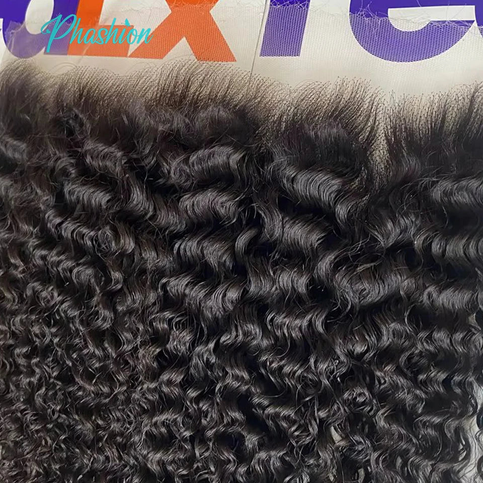 13x4 HD Lace Frontal Kinky Curly Human Hair Closure - 12