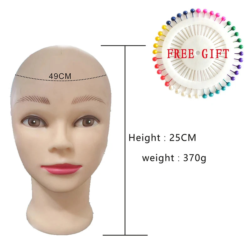 Professional Cosmetology Mannequin Head for Wig Styling and Makeup