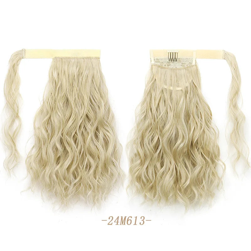 Short Curly Water Ripple Ponytail Hair Extension for Instant Volume - 18
