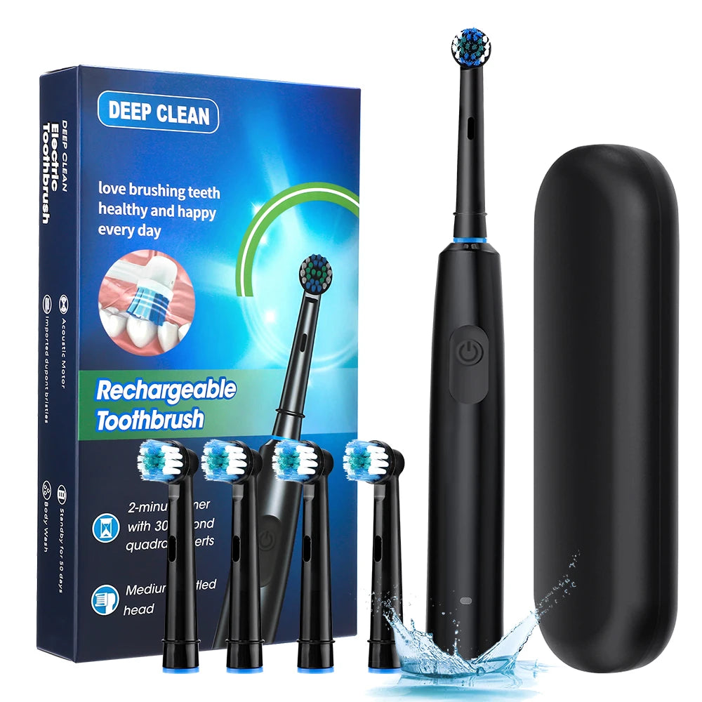 Rechargeable Rotating Electric Toothbrush for Deep Teeth Cleaning - 1