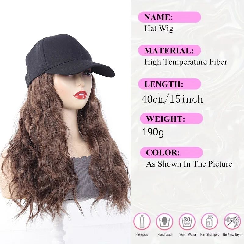 Wavy Hair Extension Baseball Cap for Effortless Styling