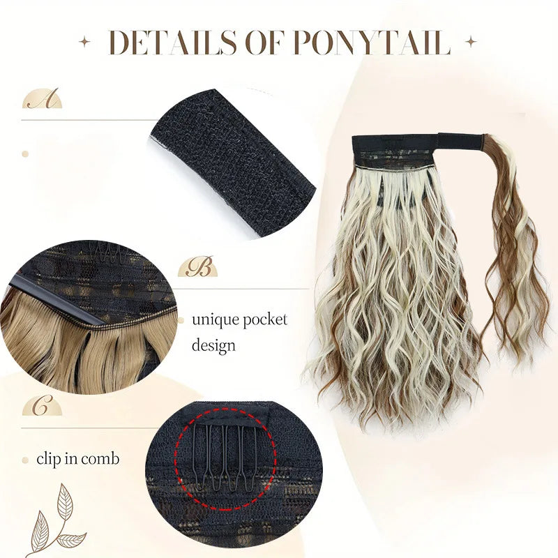 Short Curly Water Ripple Ponytail Hair Extension for Instant Volume - 4