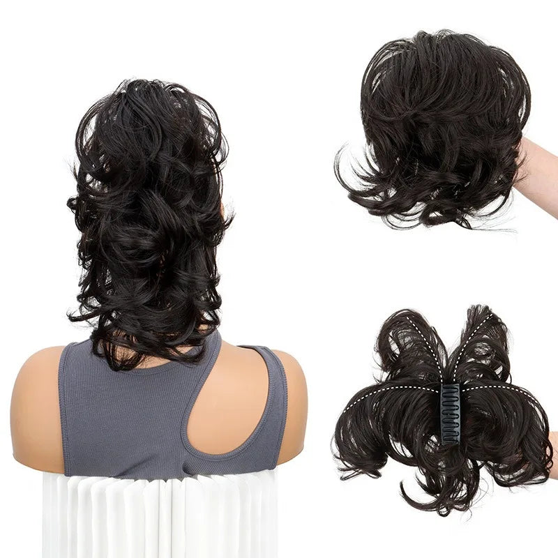 12-Inch Short Curly Claw Clip Ponytail Hair Extension