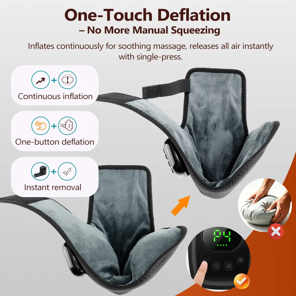 Cordless Heated Air Compression Wrist Massager for Pain Relief