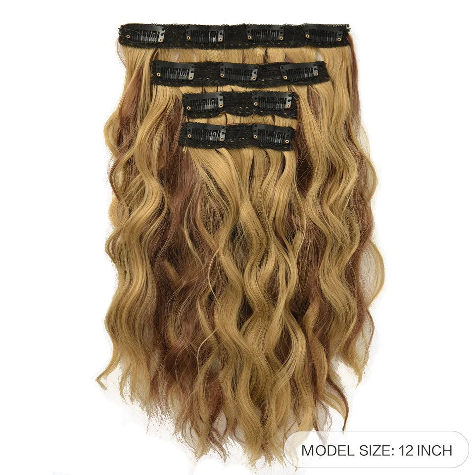12-Inch Wavy Clip-In Hair Extensions for Daily Volume - 7