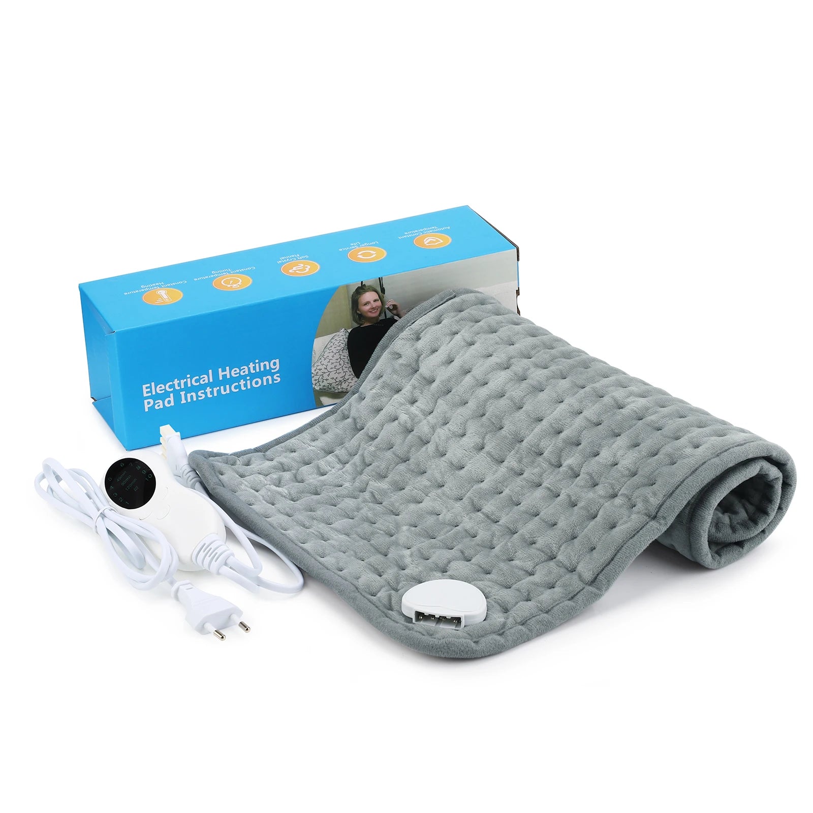 Electric Heating Pad for Back and Body Pain Relief with 10 Heat Settings - 16
