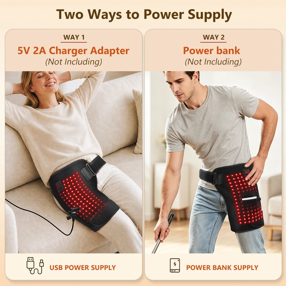 Red Light Therapy Hip and Thigh Heating Support Brace for Pain Relief - 5