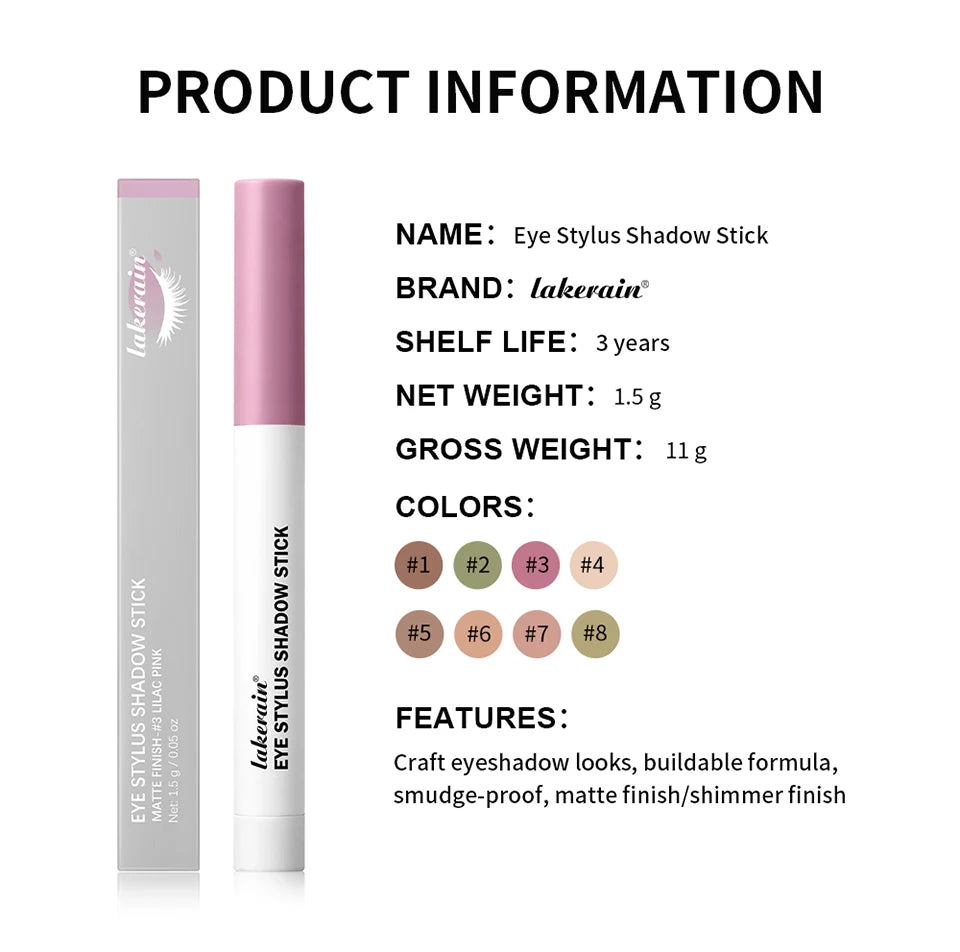 Waterproof Cream Eyeshadow Pencil for Long-Lasting Eye Makeup