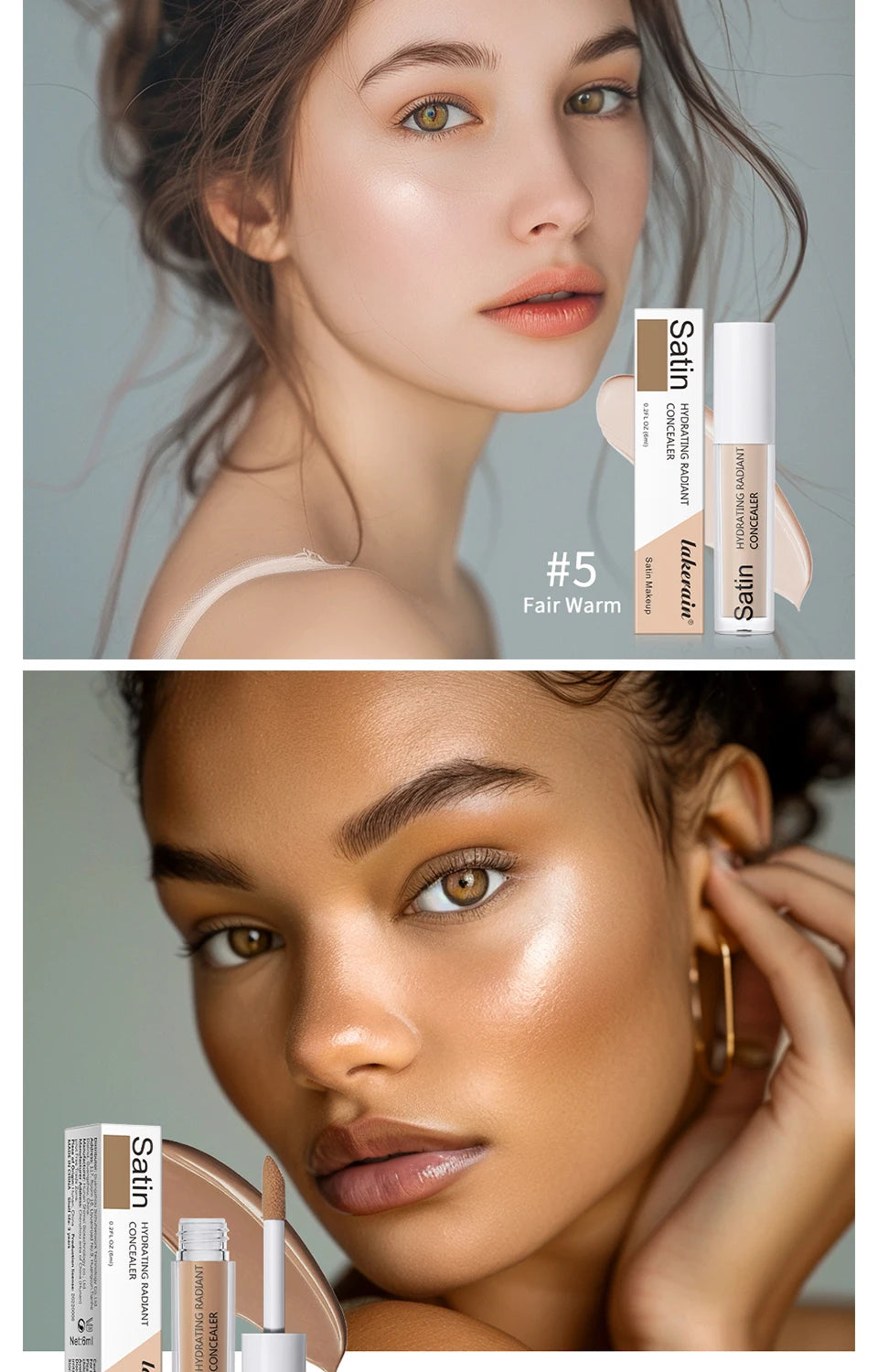 Full Coverage Matte Finish Liquid Concealer for All Skin Types - 9