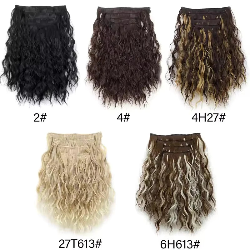 14-Inch Wavy Clip-In Hair Extension Set