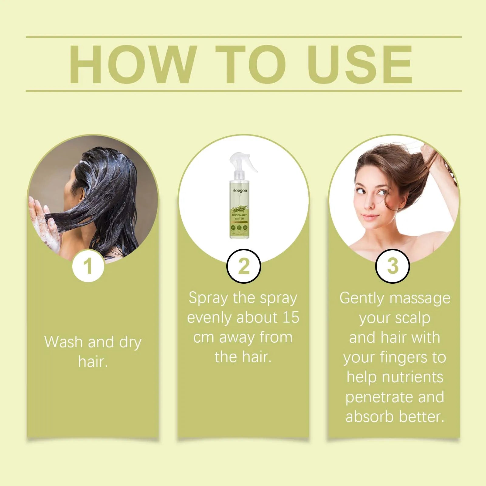 Rosemary Hair Strengthening Spray for Frizzy Hair and Scalp Nourishment - 12