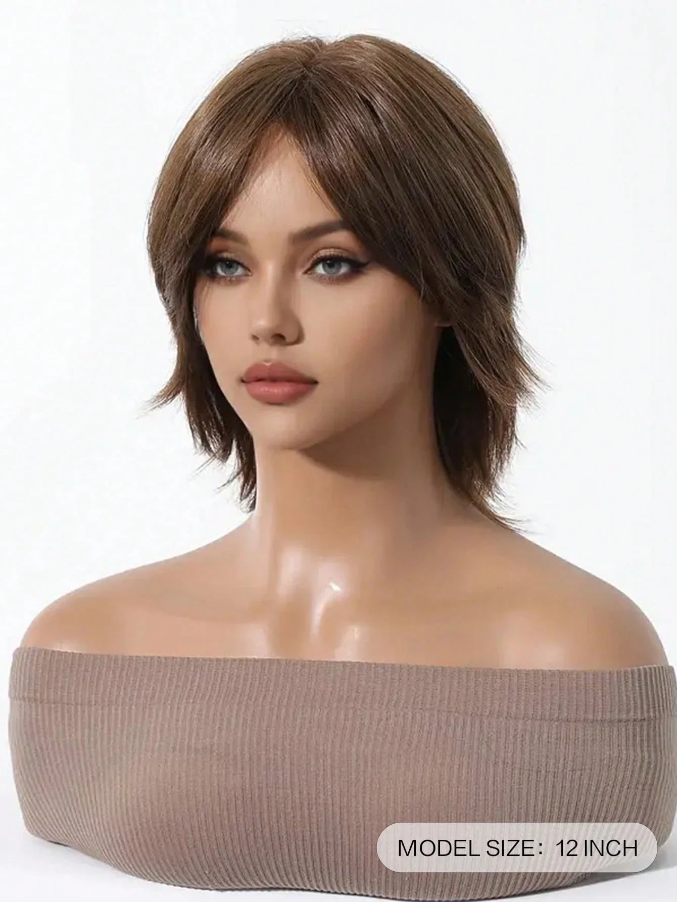 Short Layered Pixie Cut Wig with Bangs - 9