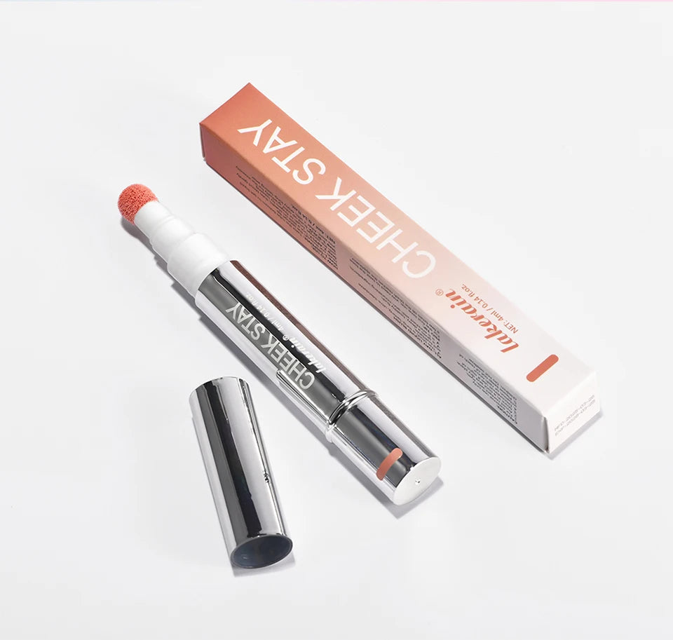 Liquid Blush Stick with Sponge Tip for Natural Matte Cheek Makeup - 18