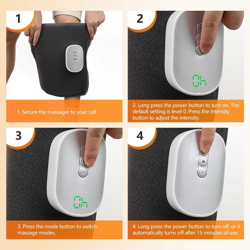 Wireless Air Pressure Calf Massager for Leg Pain Relief and Recovery