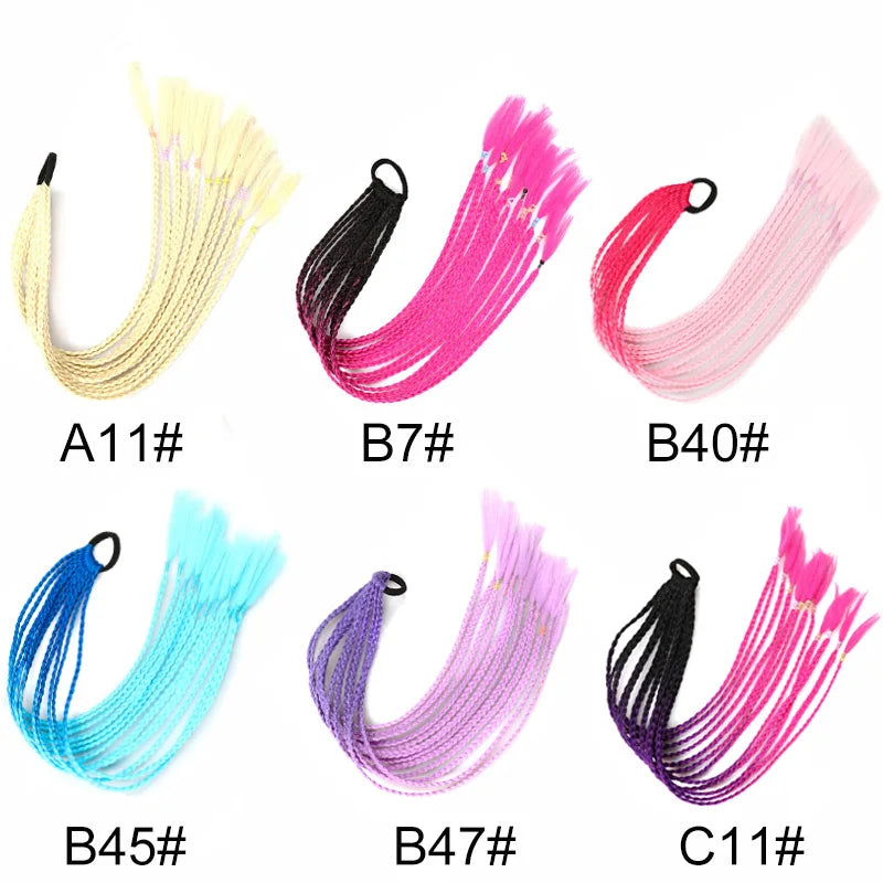 24-Inch Long Braided Ponytail Extension with Elastic Band
