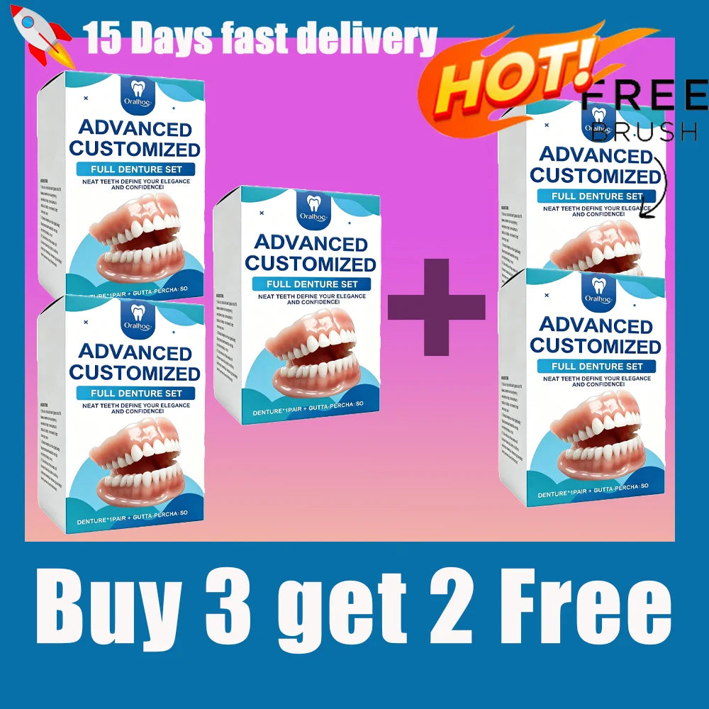 Realistic Temporary Denture Set for a Natural and Confident Smile