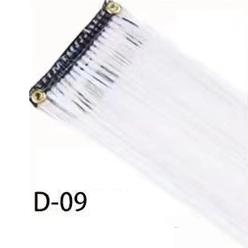 10-Piece Colorful Clip-In Hair Highlights for Parties - 28