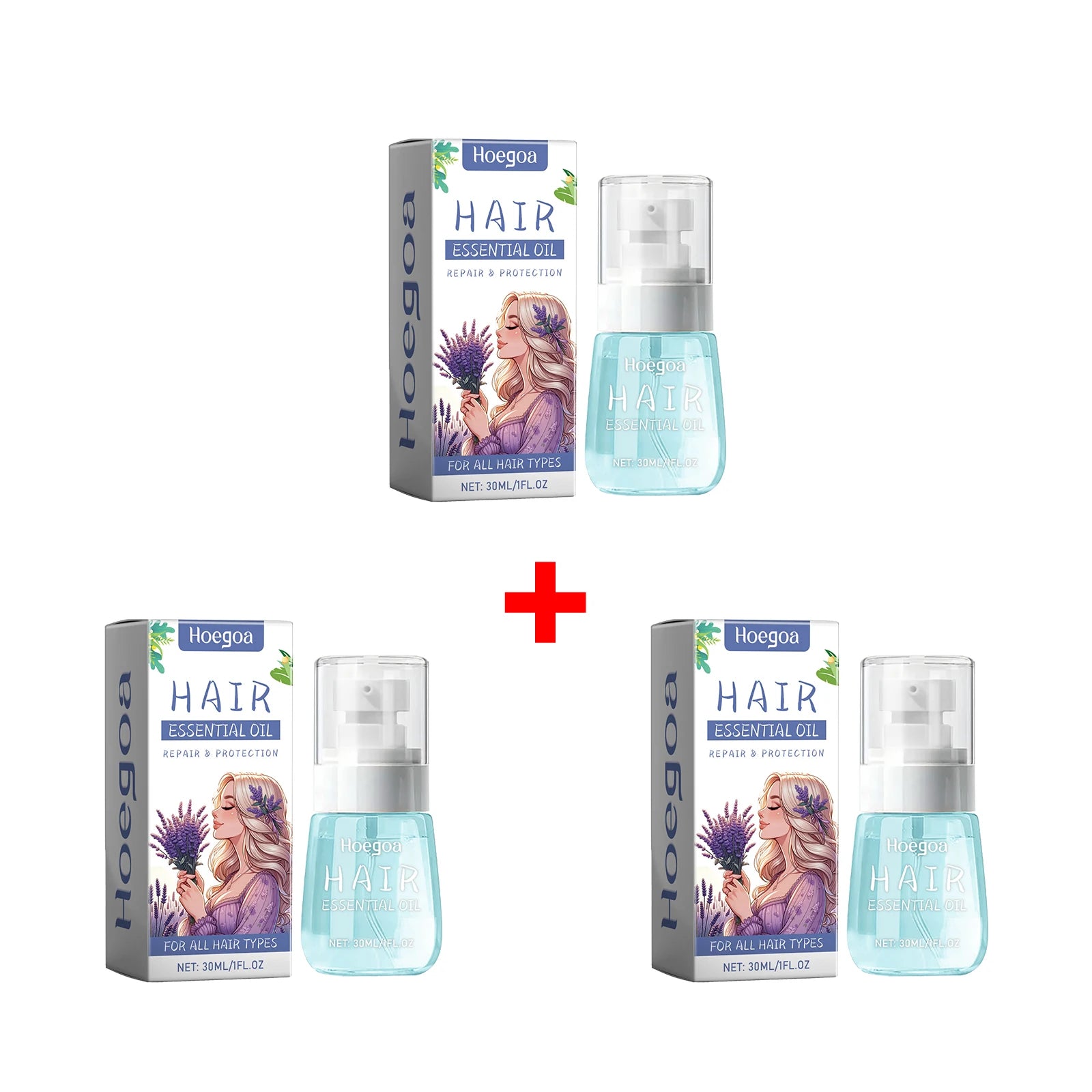 Lavender Essential Hair Oil for Frizz Control and Split End Repair - 14