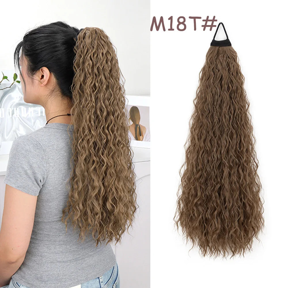 Long Wavy Curly Ponytail Hair Extension for Daily Voluminous Styles