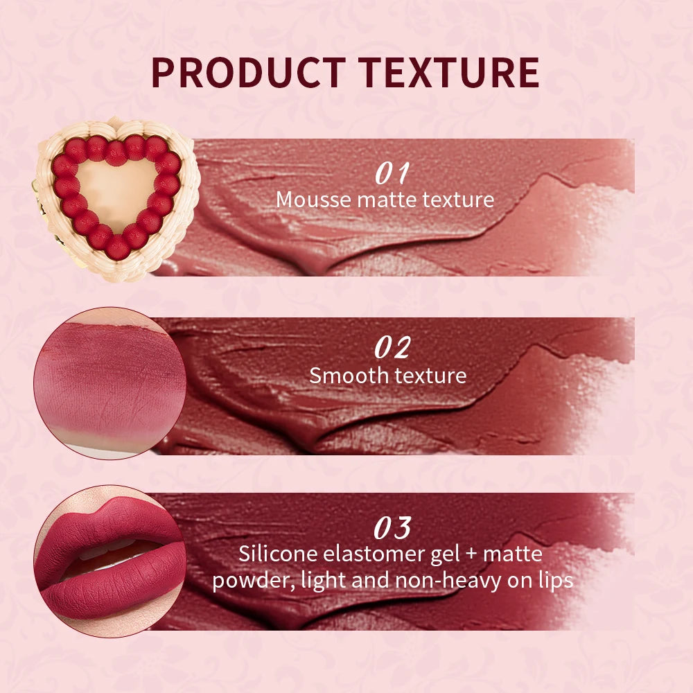 Strawberry Cake Soft Matte Lip Cream for Long Lasting Hydration