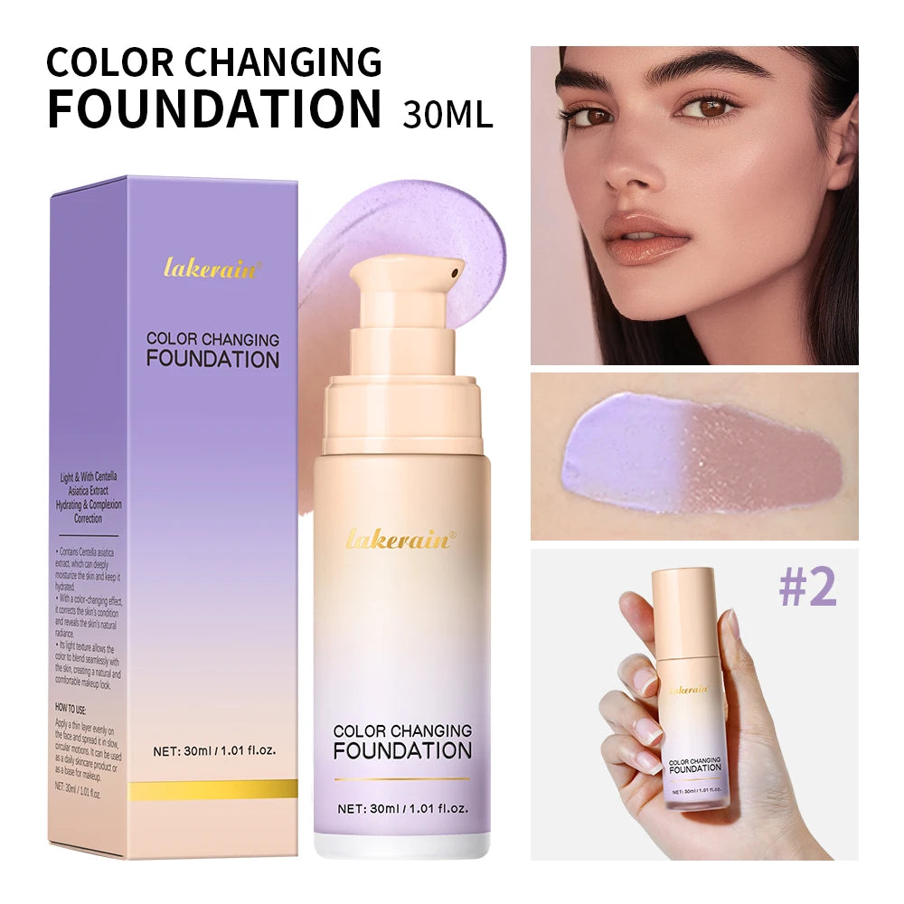 Color-Changing Liquid Foundation for Flawless Radiant Skin Coverage